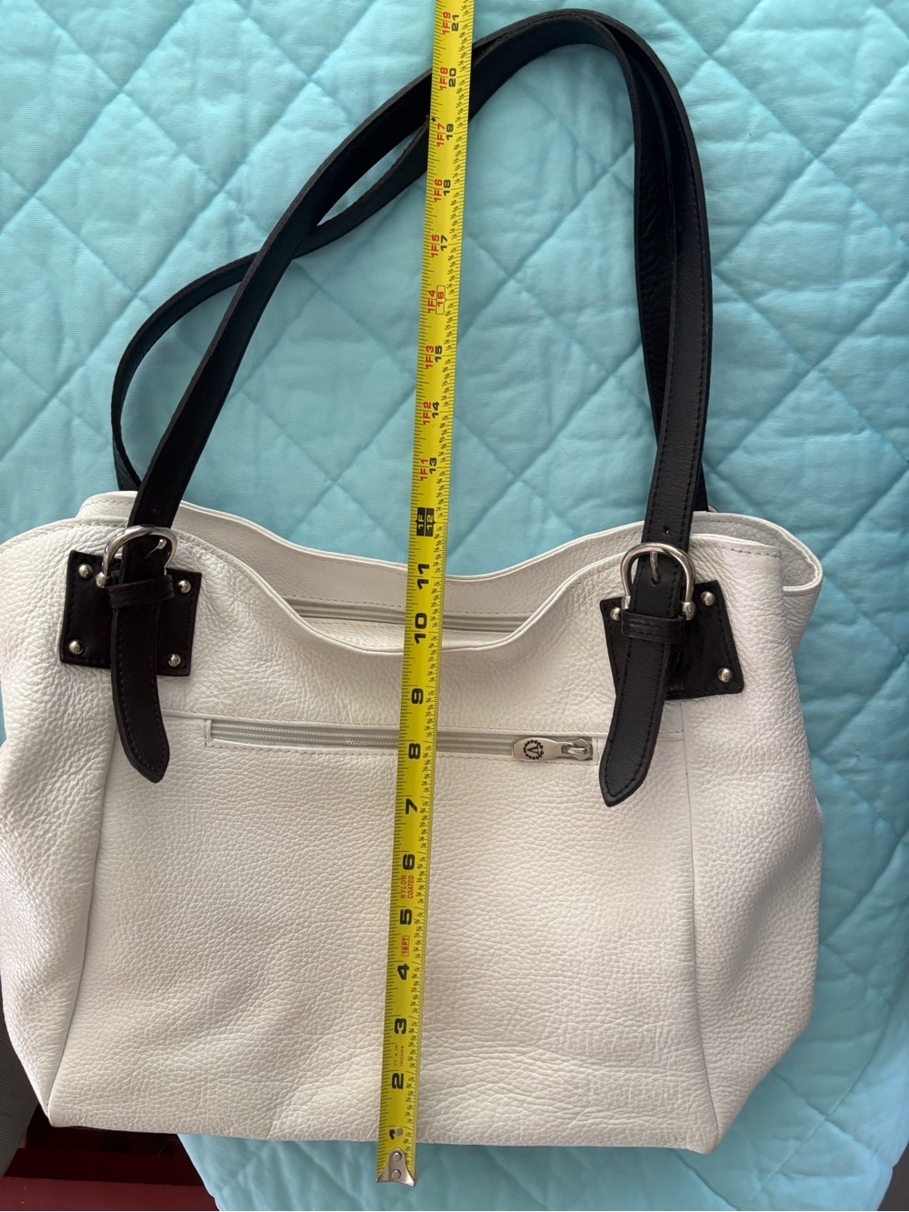 Valentina White leather hobo shoulder bag - Picture 3 of 9